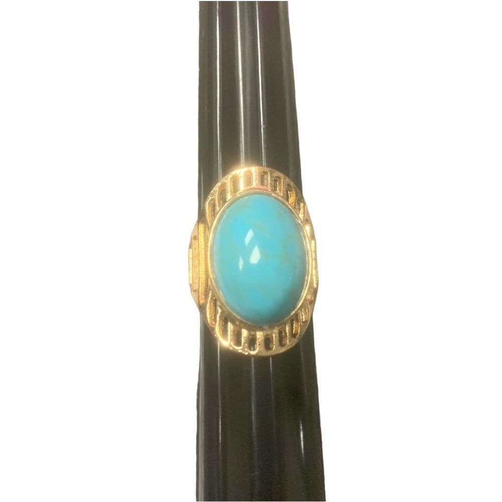 (Faux) Turquoise Stone Gold Ring